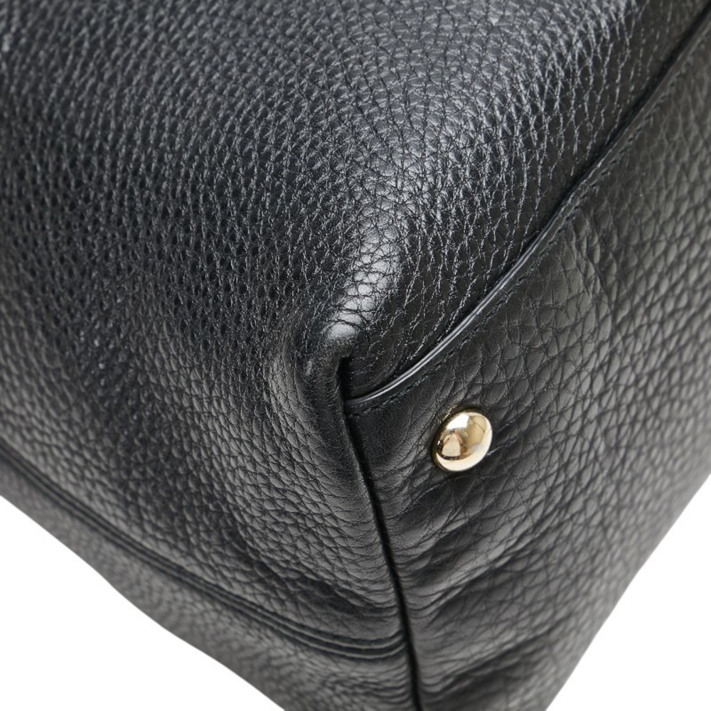 Gucci Black Leather Bag Tassel Soho Shoulder - Picture 7 of 8